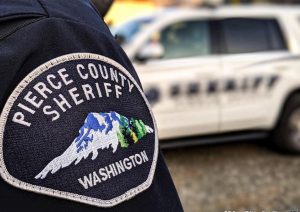 Pierce County Sheriff patch and patrol car