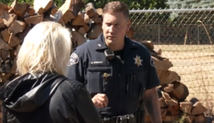deputy talking to parent
