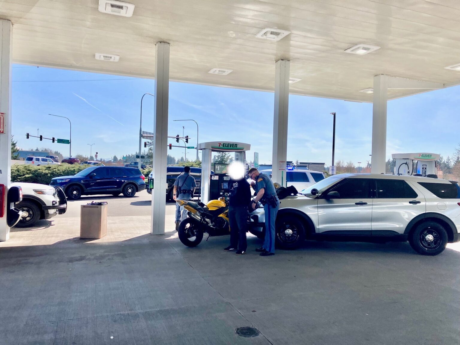 Police Airplane Tracks Reckless Motorcycle To Tacoma Gas Station, Rider ...